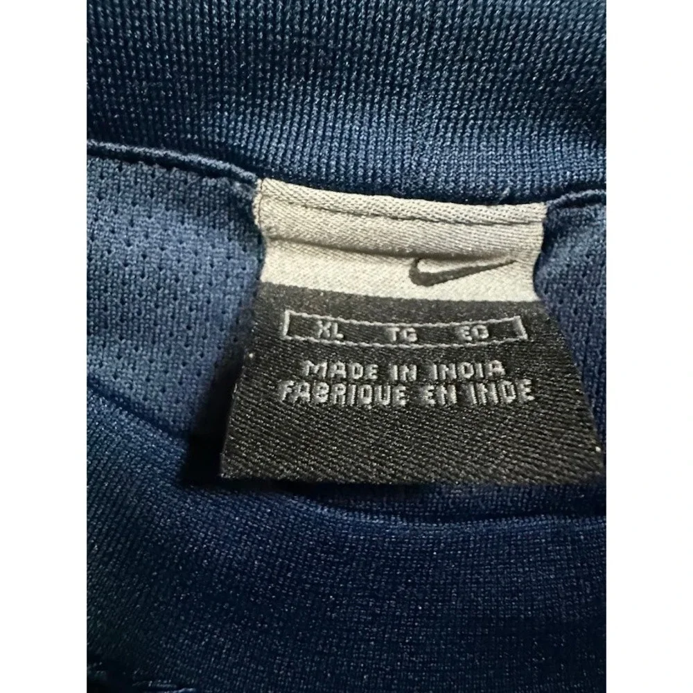 Vintage Nike‎ Men's Blue Sleeveless Basketball Jersey Mens XL Gray Tag Adult.